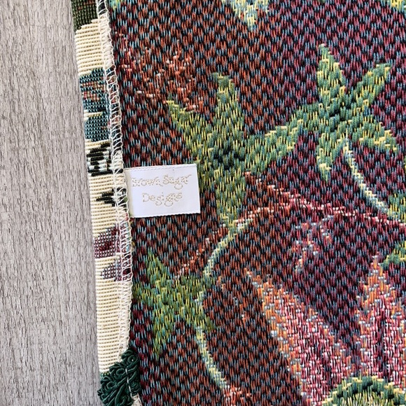 Brown Sugar Designs BoutiqueTapestry Table Runner for Fall Peacock - Picture 5 of 7